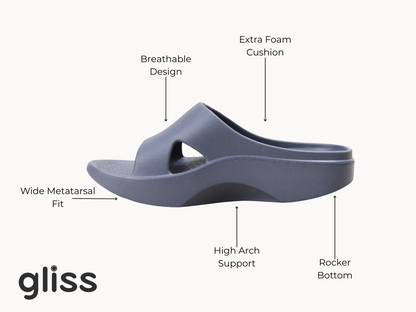 Gray Ballet Slides