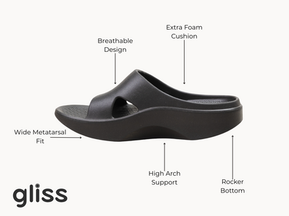 Black Ballet Slides