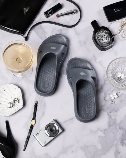 Gray Ballet Slides